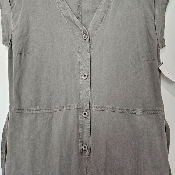 Bella Dahl green short sleeve Size S Jump suit with pockets & waist belt 017 - Picture 11 of 14